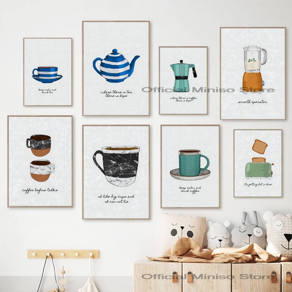 Wallpaper Coffee And Tea - Affiche d'art mural sur le thème