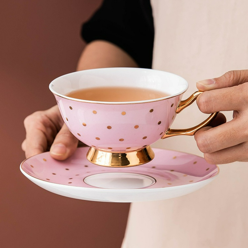 Coffee Tea Mix - Tasses à café en céramique rose