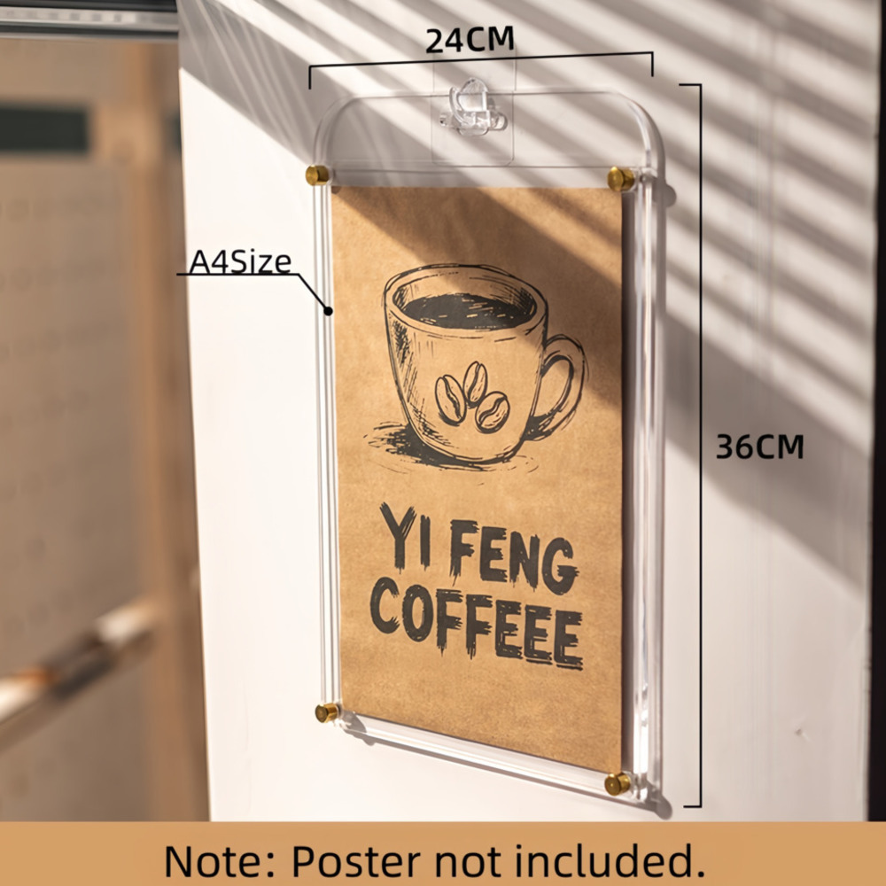 Coffee Tea Menu - Présentoir A4 en acrylique Transparent, 1