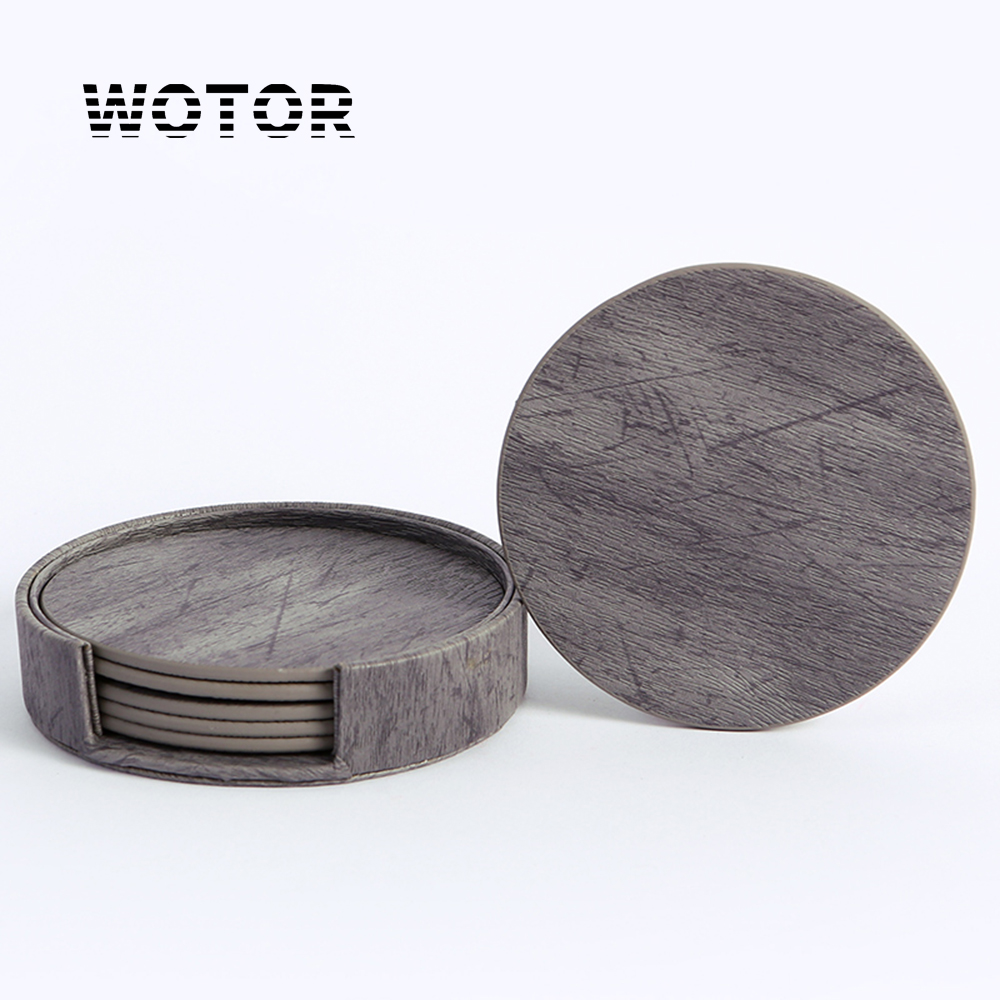 Coffee Tea Mix - WOTOR 6 pièces/lot cercle bois Grain