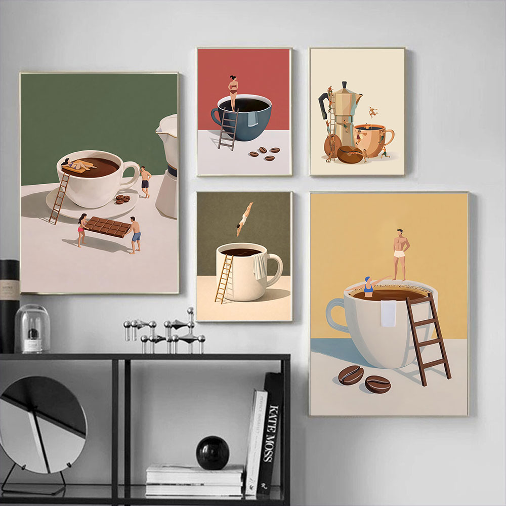 Coffee Tea Poster - 1 pièce, affiche sans cadre sur