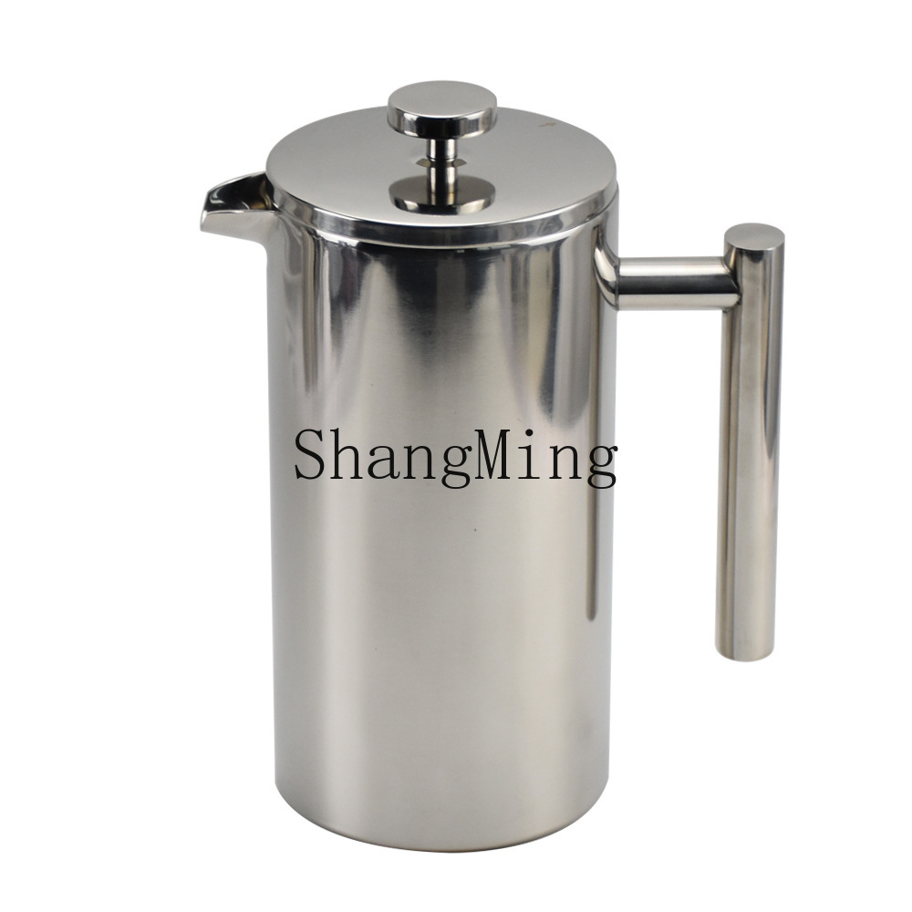 Coffee Tea Brew - Cafetière à piston en acier inoxydable