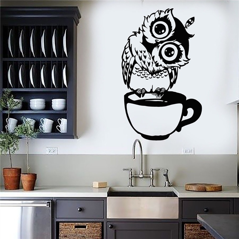 Wallpaper Coffee And Tea - Autocollant mural amusant en forme de