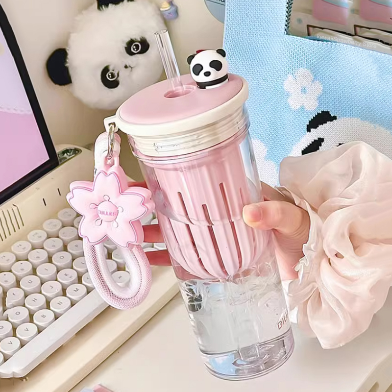 Coffee Tea Equipment - Bouteille d'eau Kawaii avec filtre, tasse