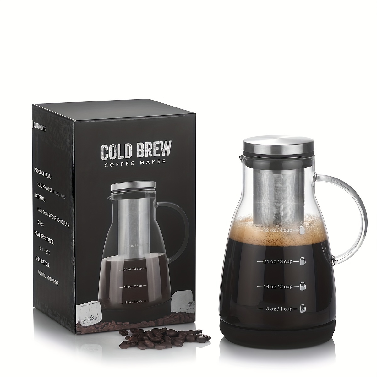 Coffee Tea Brew - Carafe à café froid classique en