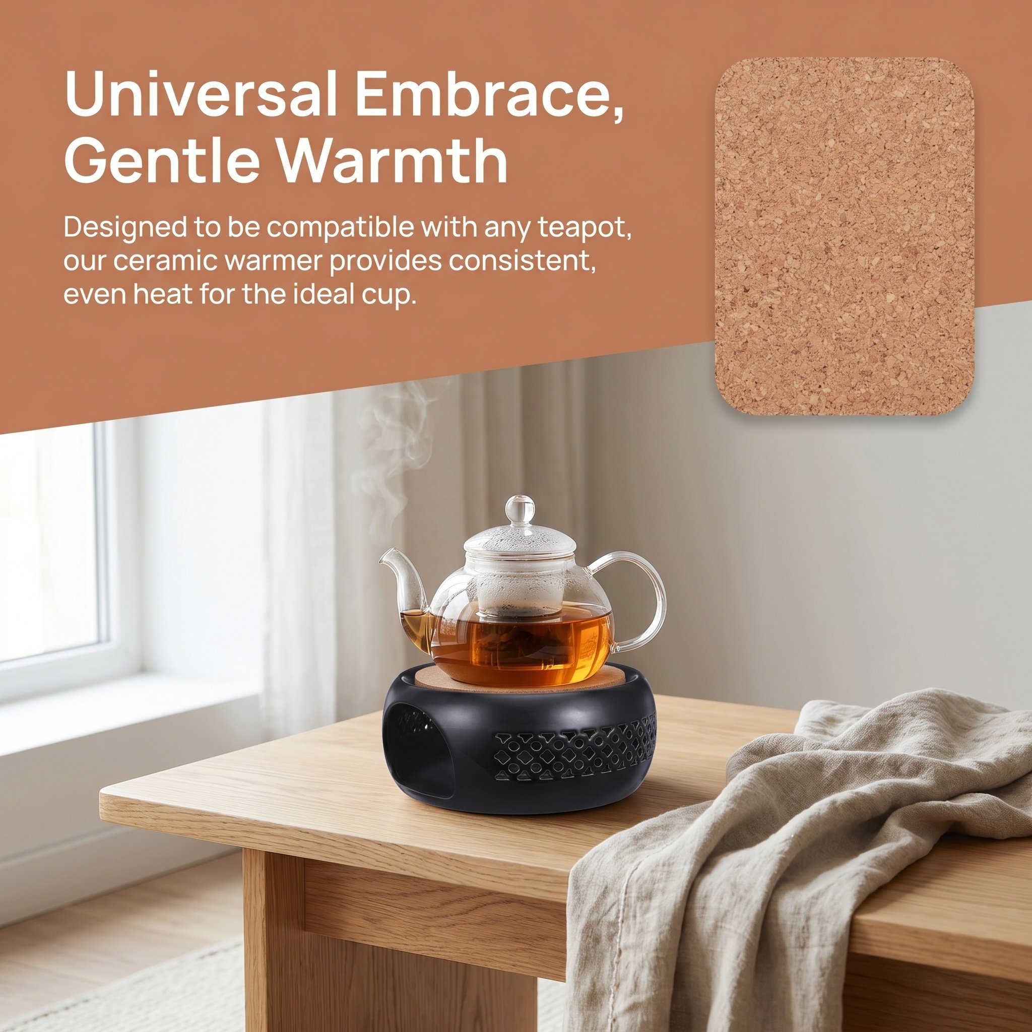 Support chauffant en liège pou - Coffee Tea Warmer avis et prix
