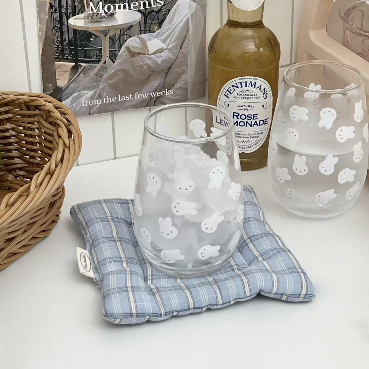 Joli gobelet en verre imprimé  - Coffee Tea Cup avis et prix