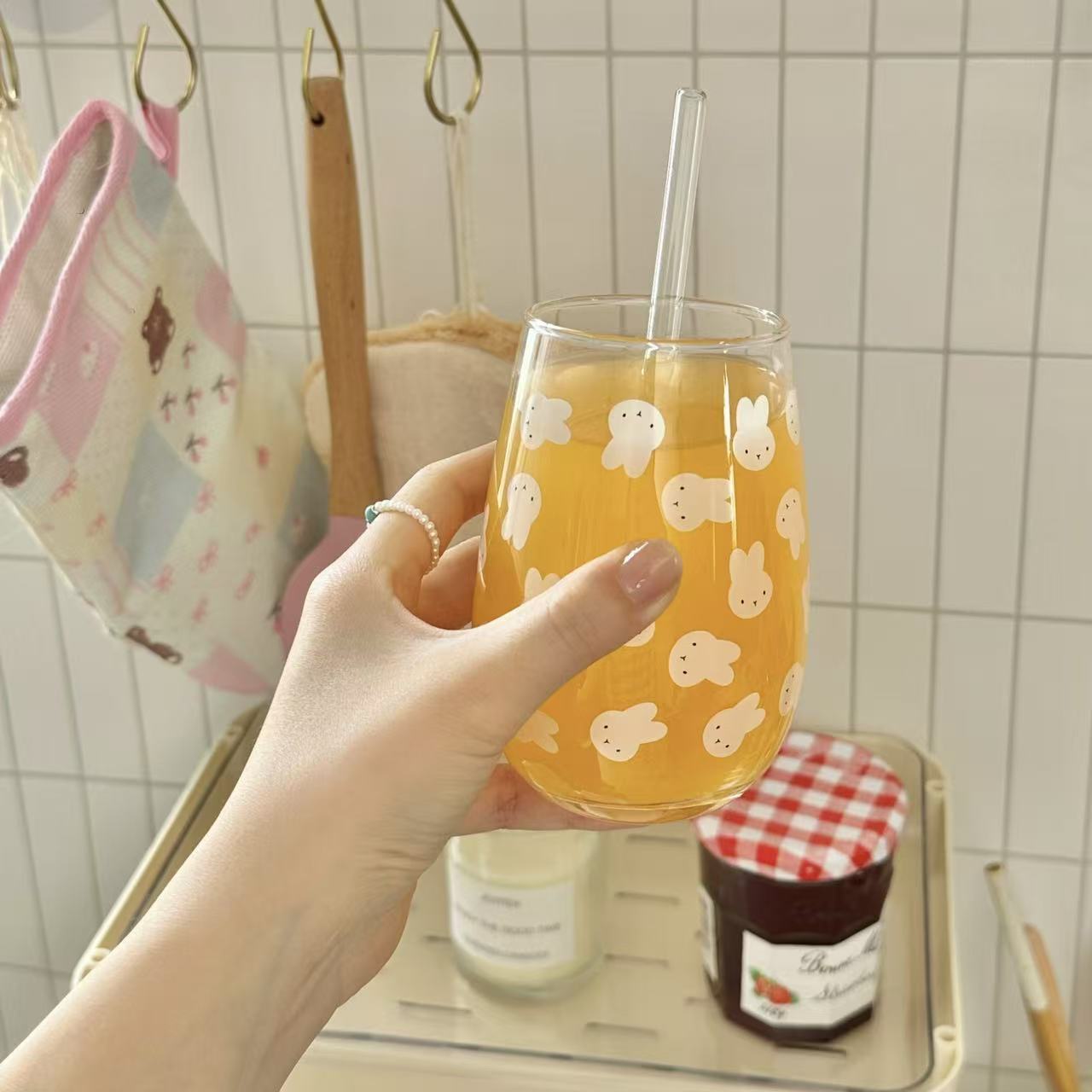 Joli gobelet en verre imprimé  - Coffee Tea Cup avis et prix