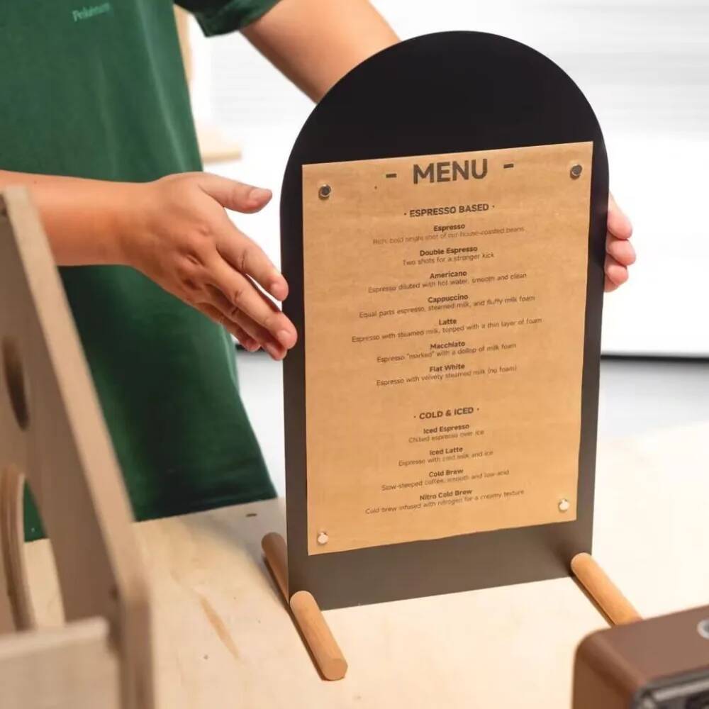 Support de menu en métal peint - Coffee Tea Menu avis et prix