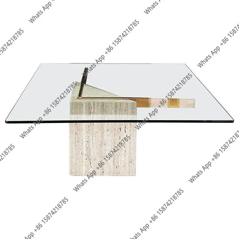 Table basse en travertin natur - Coffee Tea Unit avis et prix