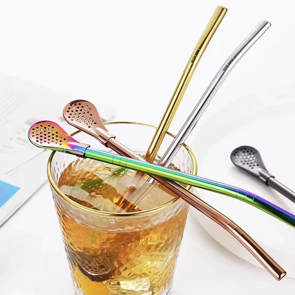 8pcs Filter Tea Straw Spoon Se - Coffee Tea Spoon avis et prix