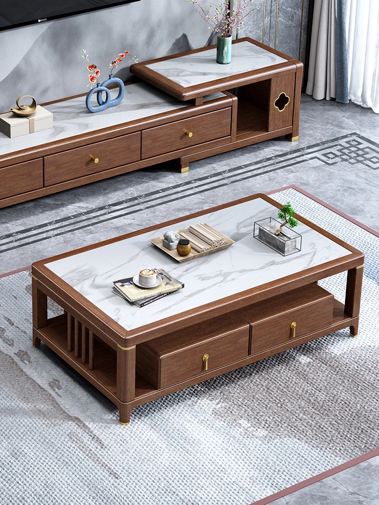 Table basse en noyer pour salo - Coffee Tea Unit avis et prix
