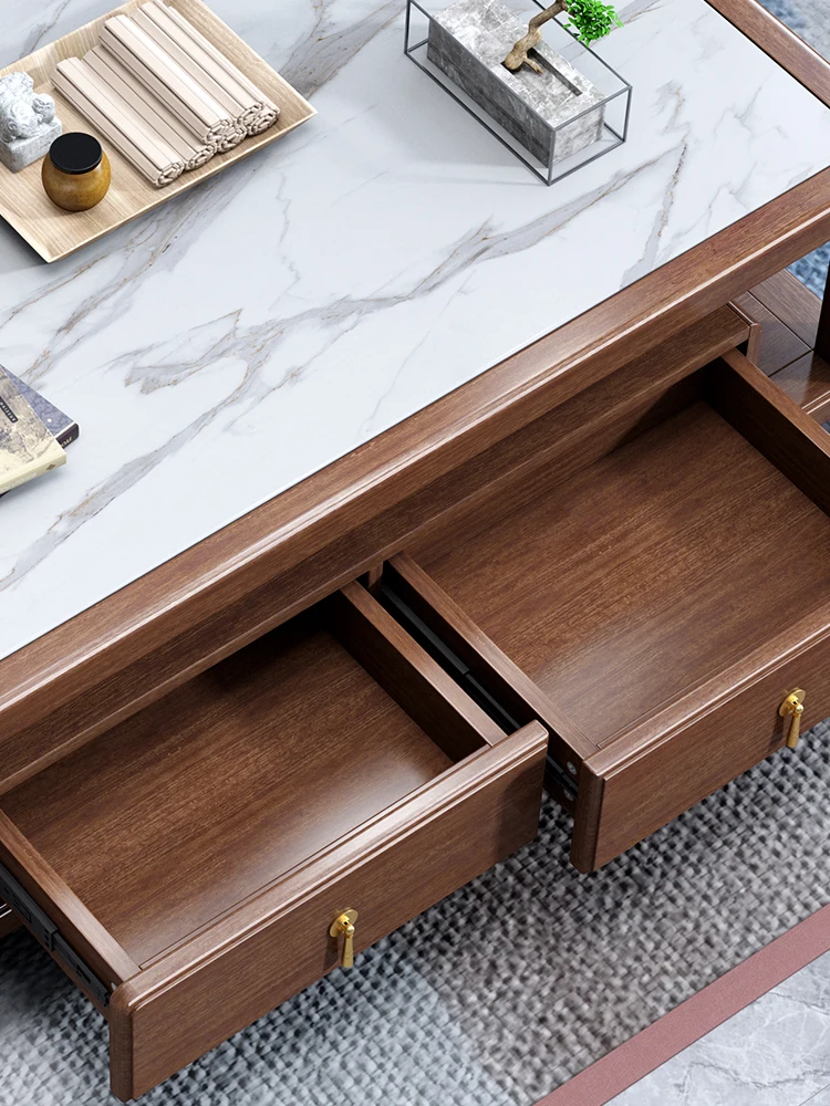 Table basse en noyer pour salo - Coffee Tea Unit avis et prix