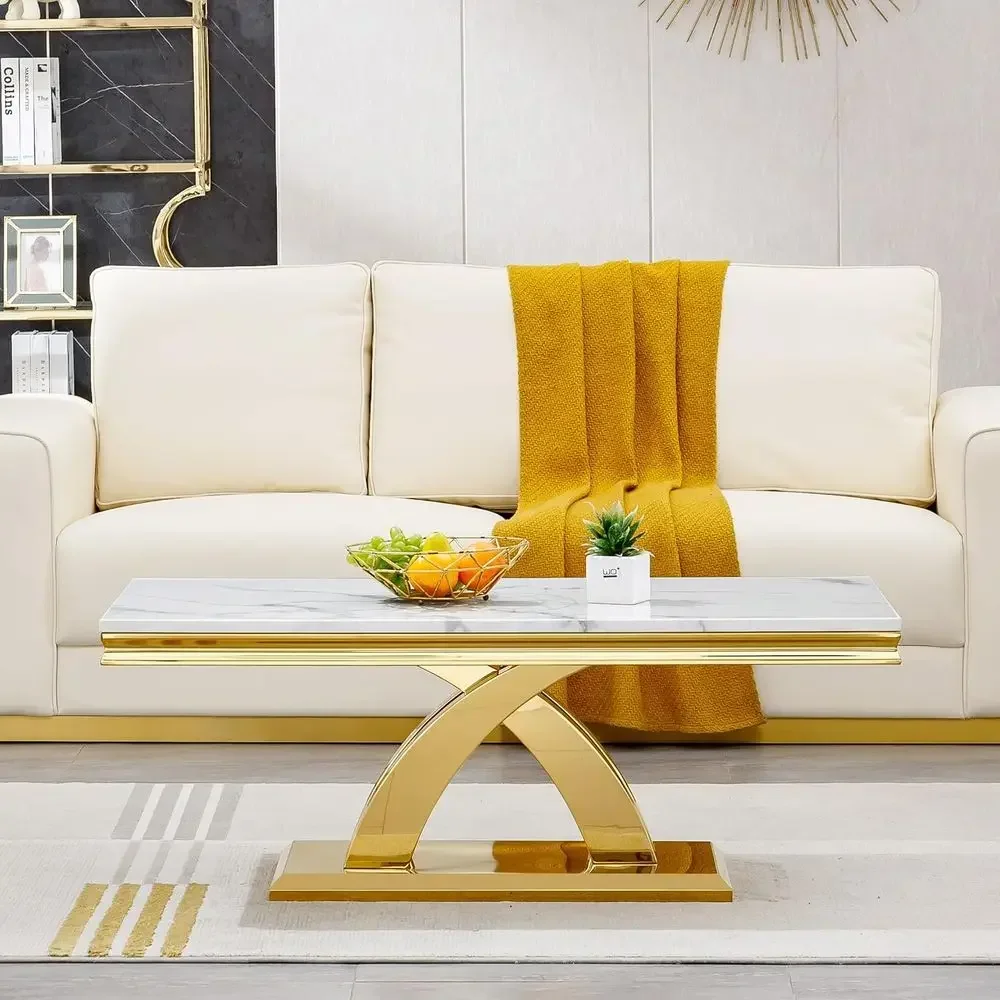 Table basse de luxe en marbre  - Coffee Tea Or avis et prix