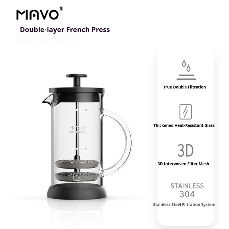 Cafetière à piston MAVO avec d - Coffee Tea Brew avis et prix