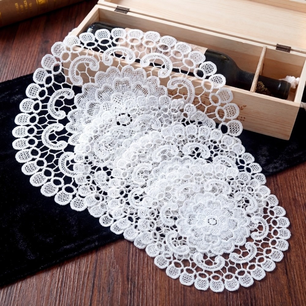 Sous-verre rond en dentelle br - Coffee Tea Machine For Home avis et prix
