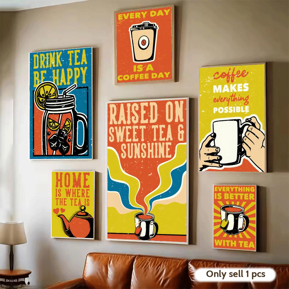 Affiche vintage thé et café, a - Wallpaper Coffee And Tea avis et prix