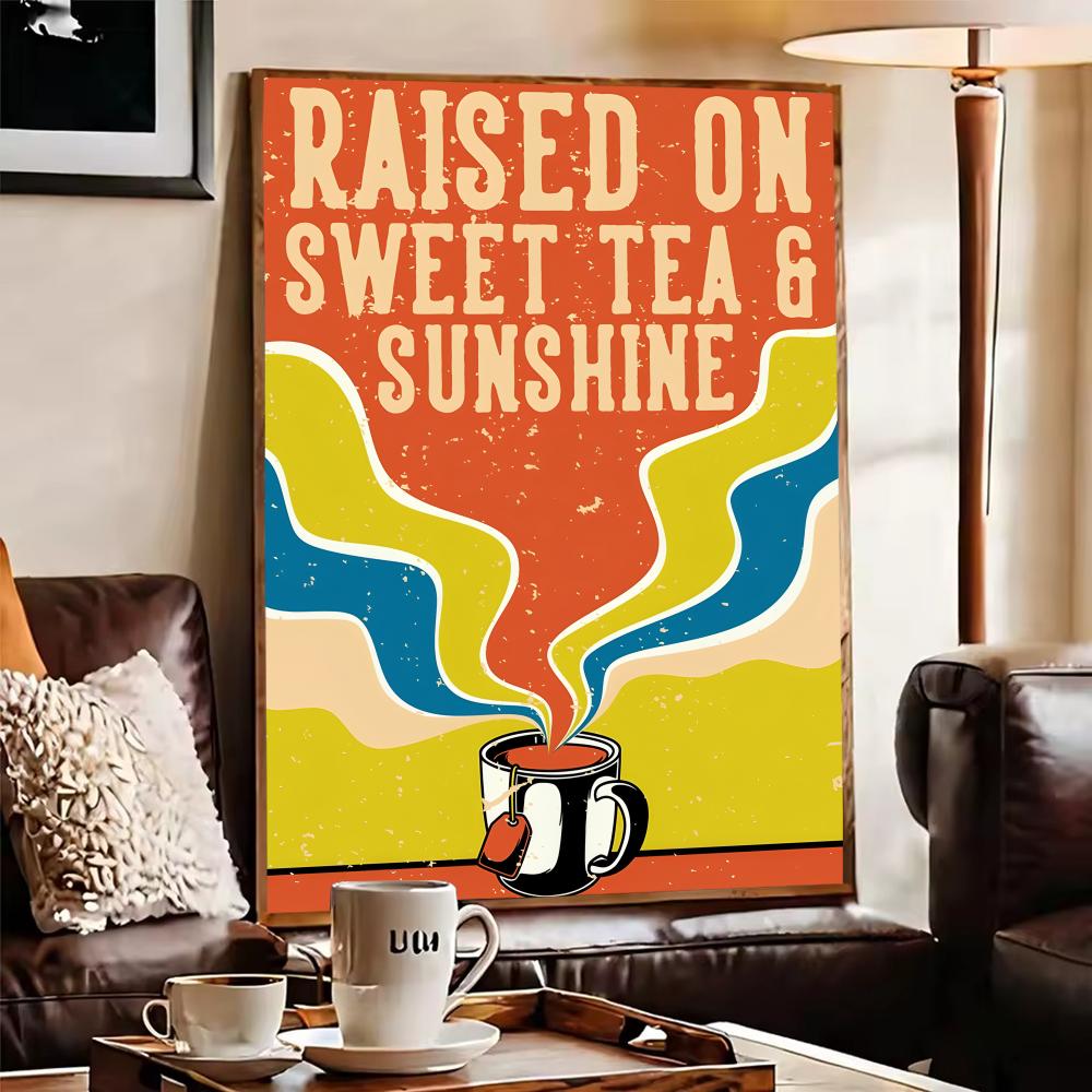 Affiche vintage thé et café, a - Wallpaper Coffee And Tea avis et prix