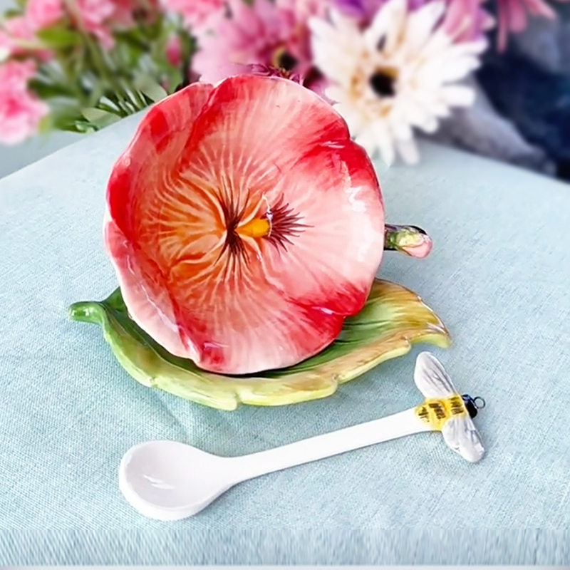 Tasse à café à fleurs en céram - Coffee Tea Or avis et prix